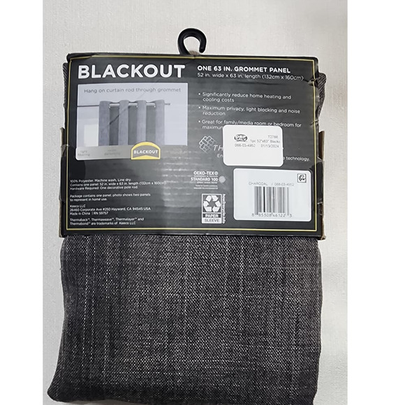 eclipse blackout one panel gray 52inches x 63inches - Picture 2 of 7